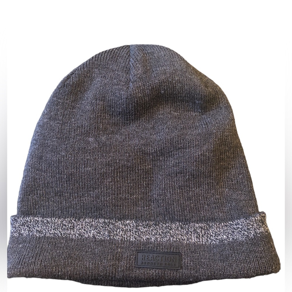 Kenneth Cole REACTION charcoal gray cuffed beanie